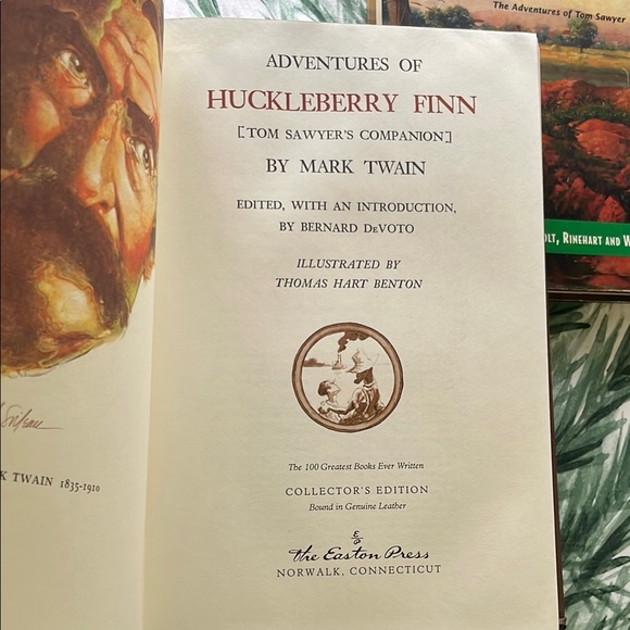 Mark Twain Book Set: Huckleberry Finn & Tom Sawyer - Picture 9 of 15